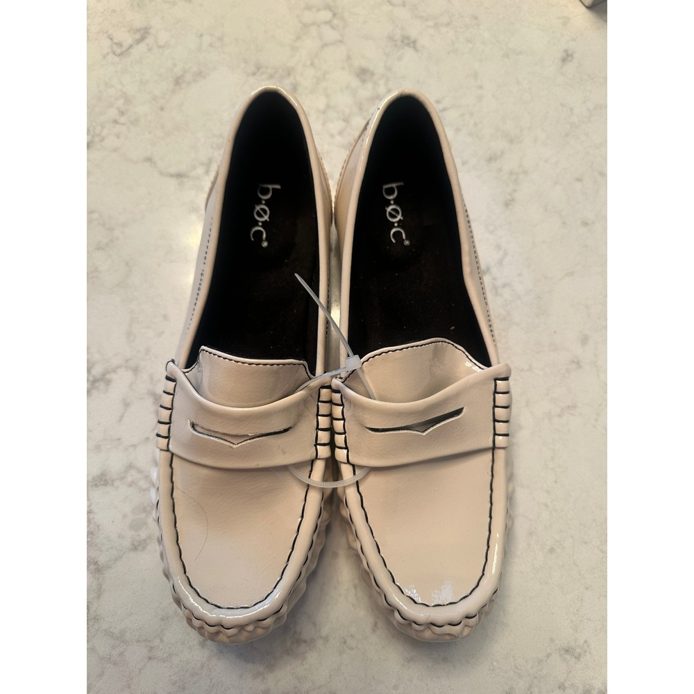 b.o.c. Born Concept Cream Patent Penny Loafers Size 7M BC0046979